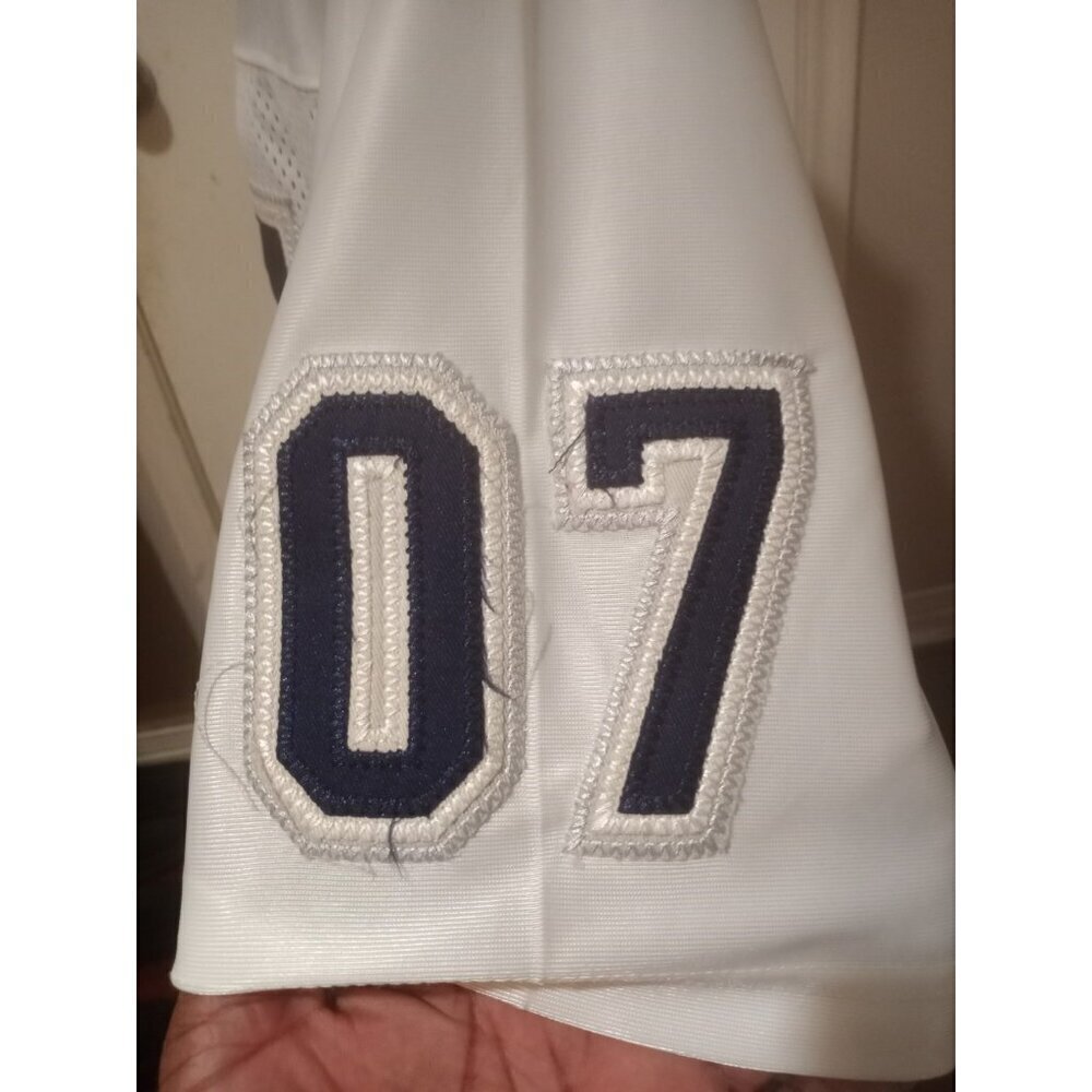 VINTAGE ATHLETIC WORKS MENS MEDIUM M WHITE EMBROIDERED #07 JERSEY - Picture 4 of 11